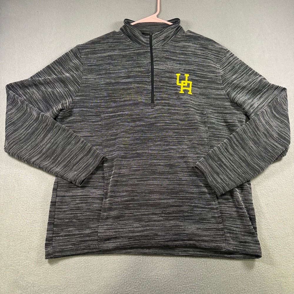Under Armour Golf Mens Large Upper Arlington 1/4 Zip Pullover Gray Space Dye